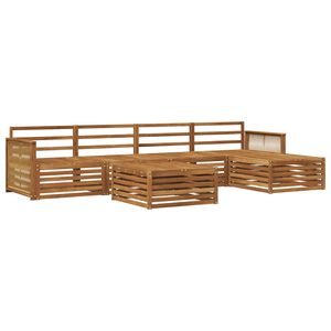 vidaXL Utomhussoffset 6 pcs Naturlig Massivt Akaciatr&auml;