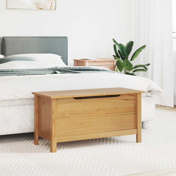 vidaXL F&ouml;rvaringsl&aring;da Hill Honung brun 90 x 40 x 45 cm Massiv furu