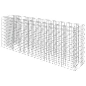 vidaXL Planteringsgabion upph&ouml;jd galvaniserat st&aring;l 270x50x100 cm
