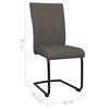 vidaXL Fribärande matstolar 2 st taupe tyg