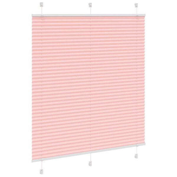 vidaXL Plisserad persienn rosa 120x150 cm tyg bredd 119,4cm polyester