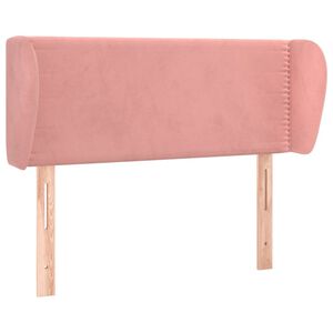 vidaXL S&auml;nggavel med kanter rosa 83x23x78/88 cm sammet