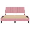 vidaXL Bed Frame without Mattress "Hanko" Pink 140x190 cm Velvet