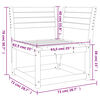 vidaXL Trädgårdssoffa hörn 73x73x78 cm massivt douglasträ