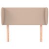 vidaXL Sänggavel med kanter cappuccino 93x23x78/88 cm konstläder