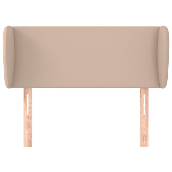 vidaXL Sänggavel med kanter cappuccino 93x23x78/88 cm konstläder