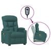 vidaXL Massagefåtölj med uppresningshjälp mörkgrön tyg
