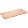 vidaXL V&auml;gghylla ljusbrun 100x50x(2-4) cm behandlad massiv ek