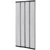vidaXL Insektsn&auml;t med 4 lameller f&ouml;r d&ouml;rr 220 x 100 cm svart polyester
