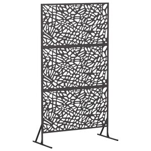 vidaXL Avsk&auml;rmningssk&auml;rm 100 x 50 x 180 cm St&aring;l Svart