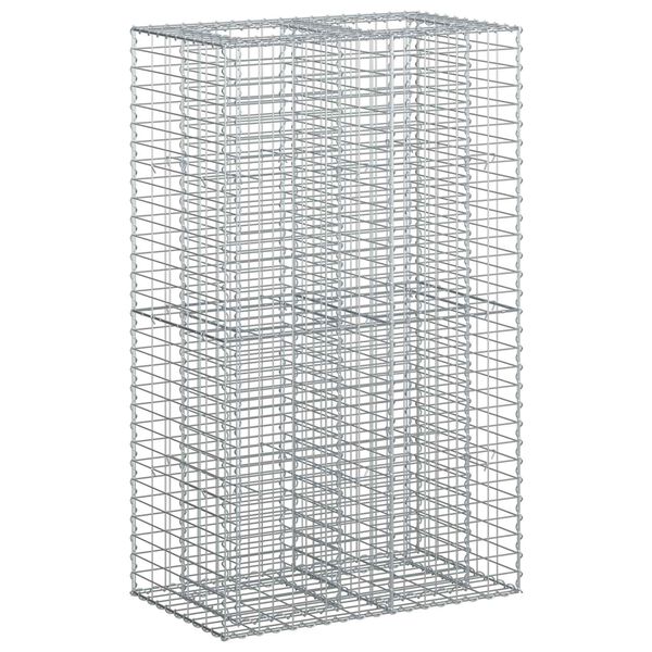vidaXL Gabion upph&ouml;jd s&auml;ng Silver 90 x 50 x 150 cm Galvaniserat St&aring;l