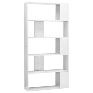 vidaXL Bokhylla/Rumsavdelare h&ouml;gglans vit 80x24x159 cm