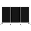 vidaXL Rumsavdelare 3 paneler svart 260x180 cm