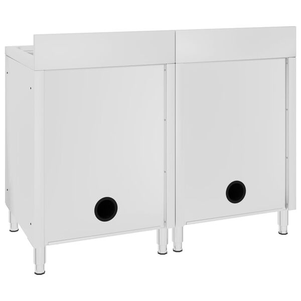 vidaXL Diskho för storkök 2 st rostfritt stål