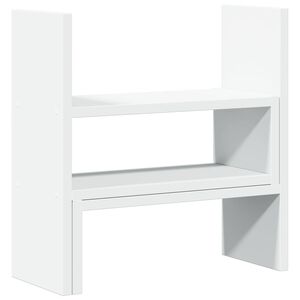 vidaXL Skrivbordshylla justerbar vit 40x17x41 cm konstruerat tr&auml;