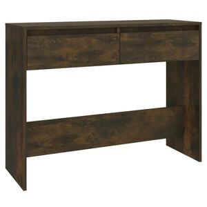vidaXL Avlastningsbord r&ouml;kf&auml;rgad ek 100x35x76,5 cm konstruerat tr&auml;