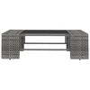vidaXL Loungegrupp för trädgården 8 delar grå konstrotting