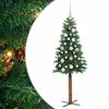 vidaXL Smal julgran Gr&ouml;n 150 cm PVC och solid furu