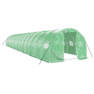 vidaXL V&auml;xthus med st&aring;lram gr&ouml;n 48 m&sup2; 16x3x2 m