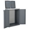 vidaXL Soptunna med 2 dörrar grå 65x45x88 cm PP