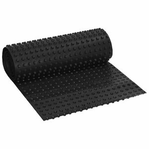 vidaXL Prickig Avvattningsskiva Svart 0,5 x 20 m HDPE