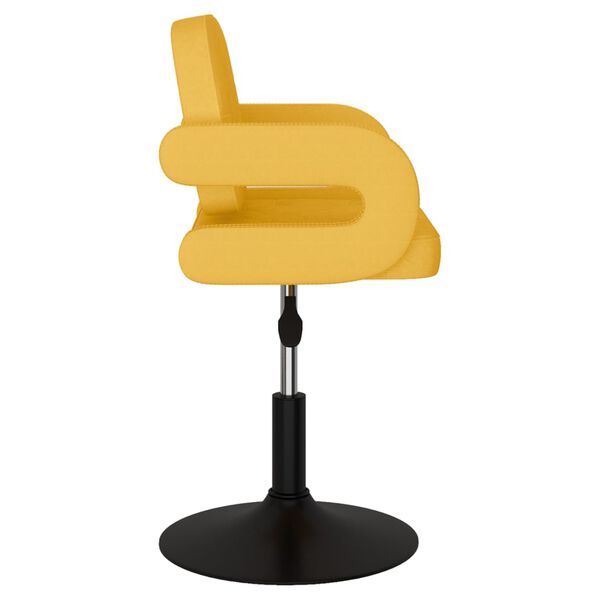 vidaXL Snurrbar matstol senapsgul tyg