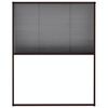 vidaXL Plisserat insektsn&auml;t f&ouml;r f&ouml;nster brun 80x100 cm aluminium