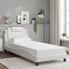 vidaXL Bed Frame "Viana" with LED without Mattress White 90x190 cm