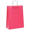 vidaXL Pappersp&aring;sar 50 st med handtag rosa 26x12x35 cm
