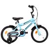 vidaXL Barncykel 14 tum svart och bl&aring;