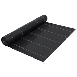 vidaXL Ogr&auml;smatta svart 1x10 m PP