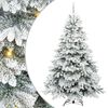 vidaXL Konstgjord julgran med 300 LED-lampor Vit 240 cm PE och PVC