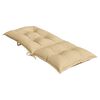 vidaXL Stolsdynor högt ryggstöd 4 st melerad beige 120x50x7 cm tyg