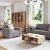 vidaXL Soffa 3 pcs Taupe 219 x 80 x 82 cm Linnenblandad tyg