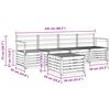 vidaXL Soffgrupper 5 pcs Naturf&auml;rg Massivt Akaciatr&auml;