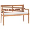 vidaXL Bataviab&auml;nk med dyna 120 cm teak