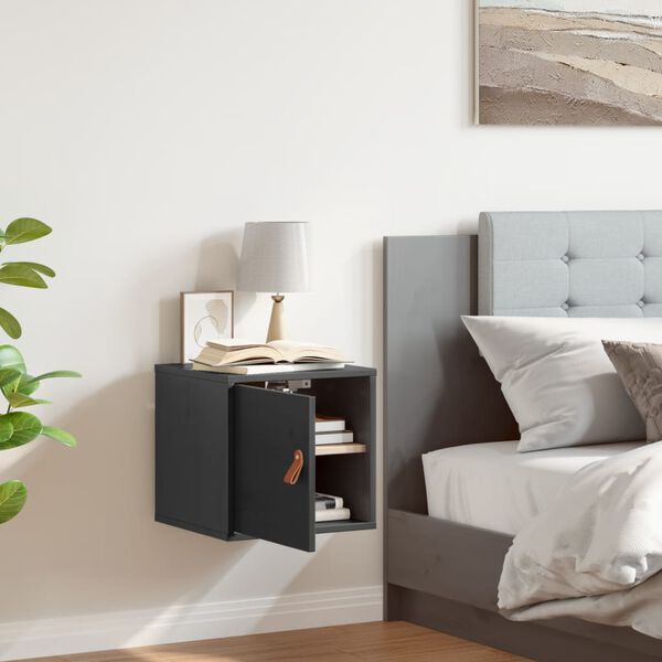 vidaXL Väggskåp grå 31,5x30x30 cm massiv furu