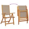 vidaXL Hopfällbara trädgårdsstolar 2 st massivt akaciaträ & textilene