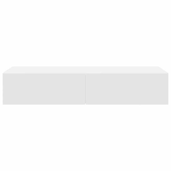 vidaXL V&auml;gghylla med l&aring;dor vit 100x36x19 cm konstruerat tr&auml;