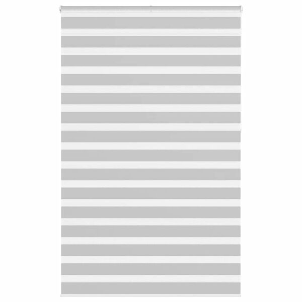 vidaXL Rullgardin zebra ljusgr&aring; 145x230 cm tyg bredd 140,9cm polyester