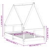 vidaXL S&auml;ngram f&ouml;r barns&auml;ng 80x160 cm massiv furu
