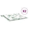 vidaXL Stolsdynor 2 st bladm&ouml;nster 50x50x3 cm tyg