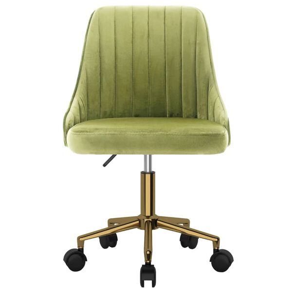 vidaXL Snurrbara matstolar 4 st ljusgr&ouml;n sammet