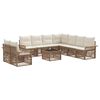 vidaXL Tr&auml;dg&aring;rdsoffset 10 pcs Beige konstrotting
