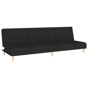 vidaXL B&auml;ddsoffa 2-sits svart tyg