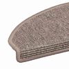 vidaXL Trappmattor 15 st 65x21x4 cm m&ouml;rkbeige halvrunda stora