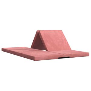 vidaXL F&auml;llbar Soffbed 140 x 67 x 15 cm Rosa