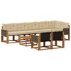 vidaXL Utomhussoffset 9 st Naturlig och Beige