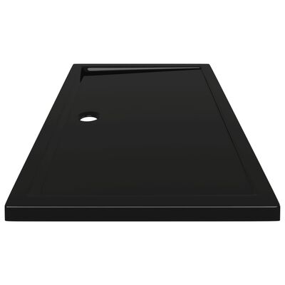 vidaXL Duschkar rektangulärt ABS svart 70x120 cm