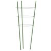 vidaXL Växtstöd med 3 ringar 5 st grön 75 cm stål